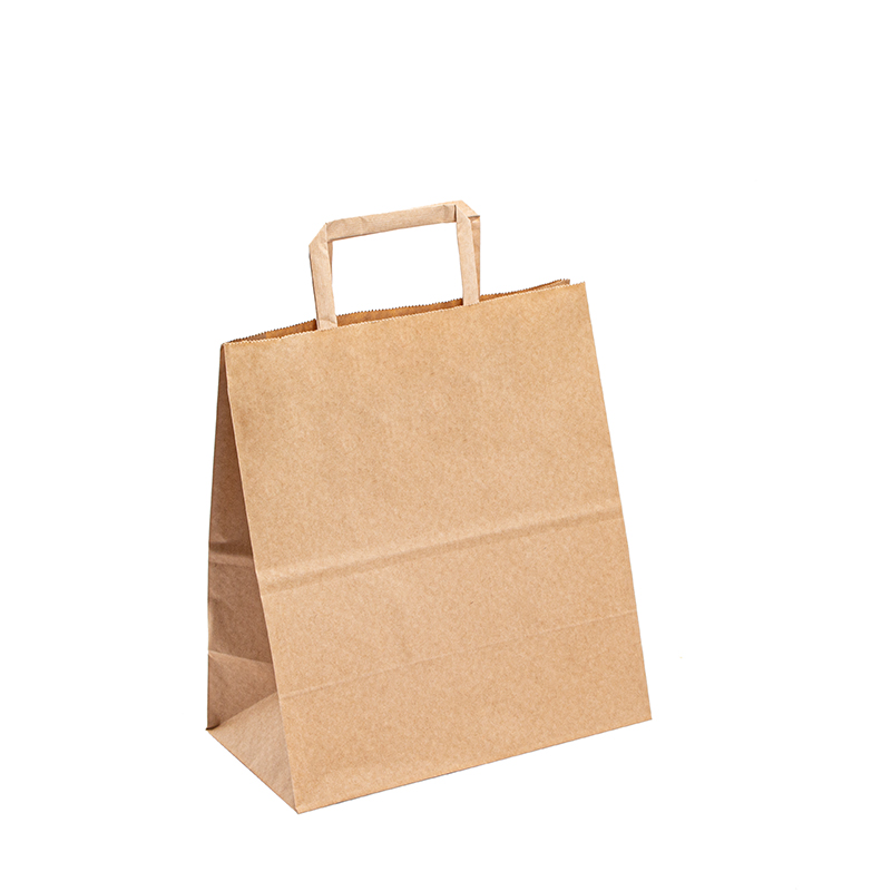 Bolsa de papel de lujo de Kraft Retail Bolsas con su propia bolsa de papel Kraft Kraft con mango