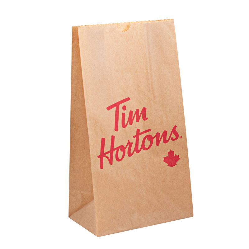 Logotipo de papel de papel de papel Embalaje marrón envasado de bolsas de papel de comida al por mayor
